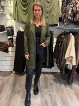 Iris långjacka/kavaj moccaimmitation Khaki