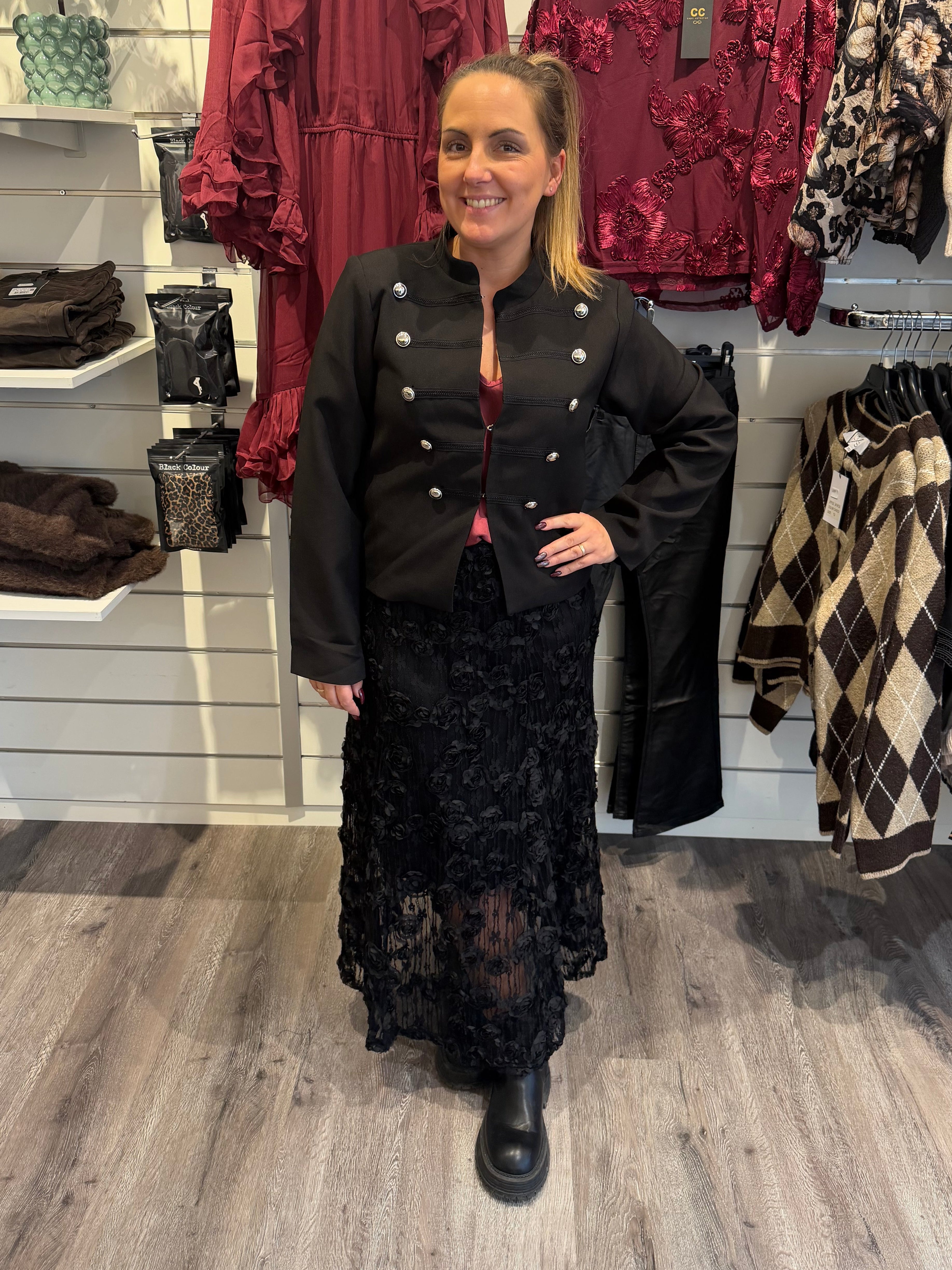 BCNathalie jacka  Officer jacka Svart