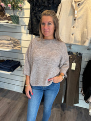 Mimmi stickad tröja Taupe