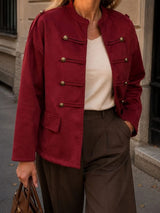 Justina mockaimitations jacka Bordo