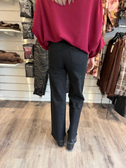 Foly Jeans Glitter wideleg Leo Svart