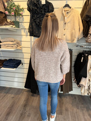 Mimmi stickad tröja Taupe