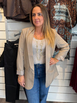 SBGela kavaj Randig Beige