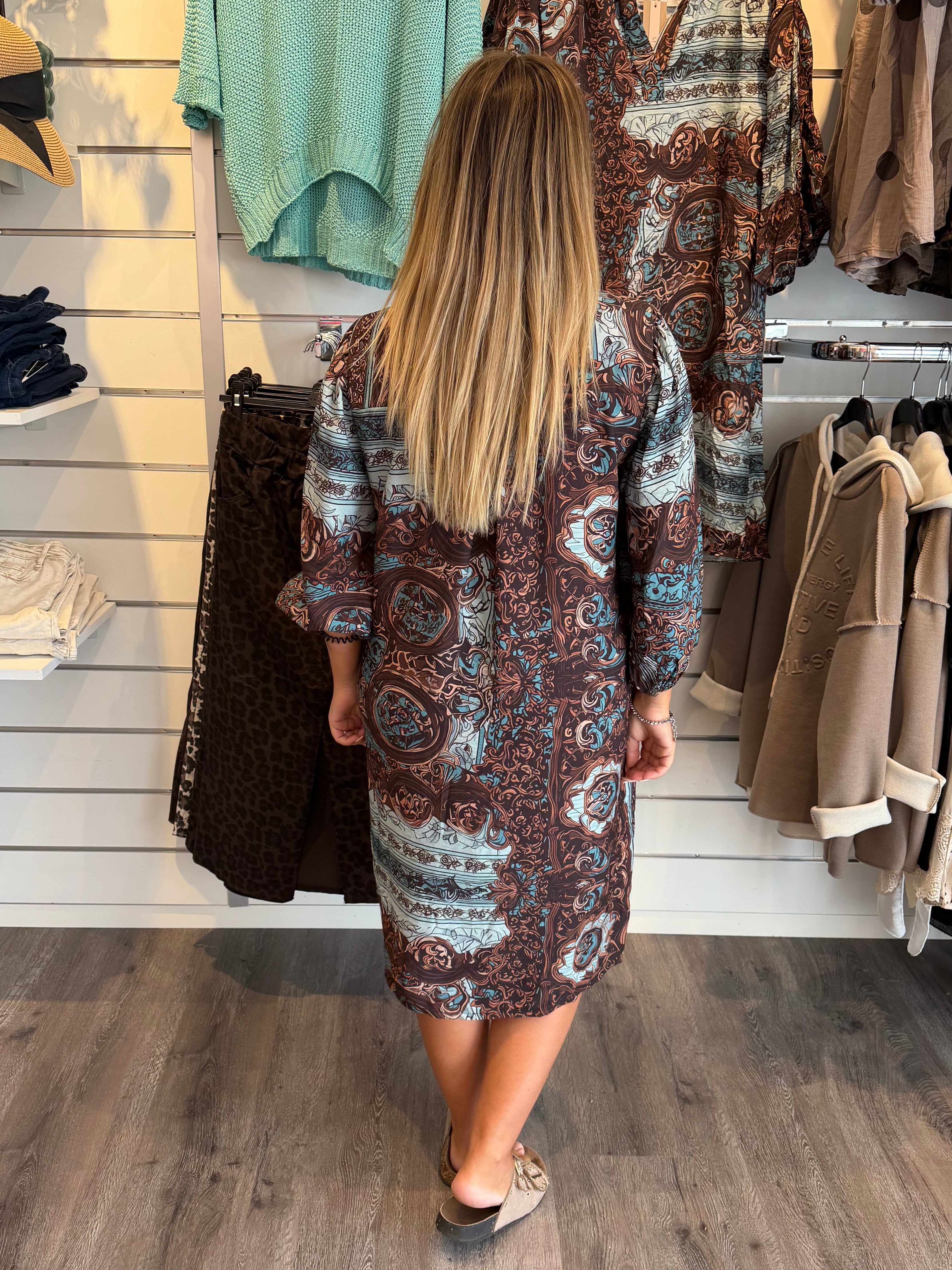 Peony  Klänning Paisley Choco