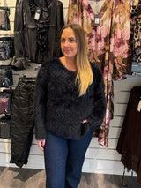 Alissa Fluff tröja Svart