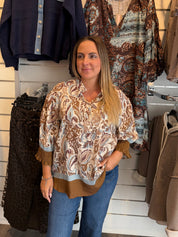 Melisande blus Camello