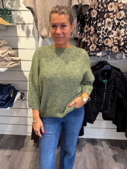 Mimmi stickad tröja Khaki