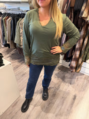 Melina Topp Spets Khaki