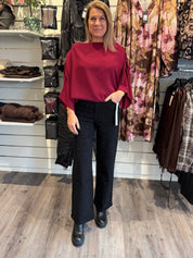 Foly Jeans Glitter wideleg Leo Svart