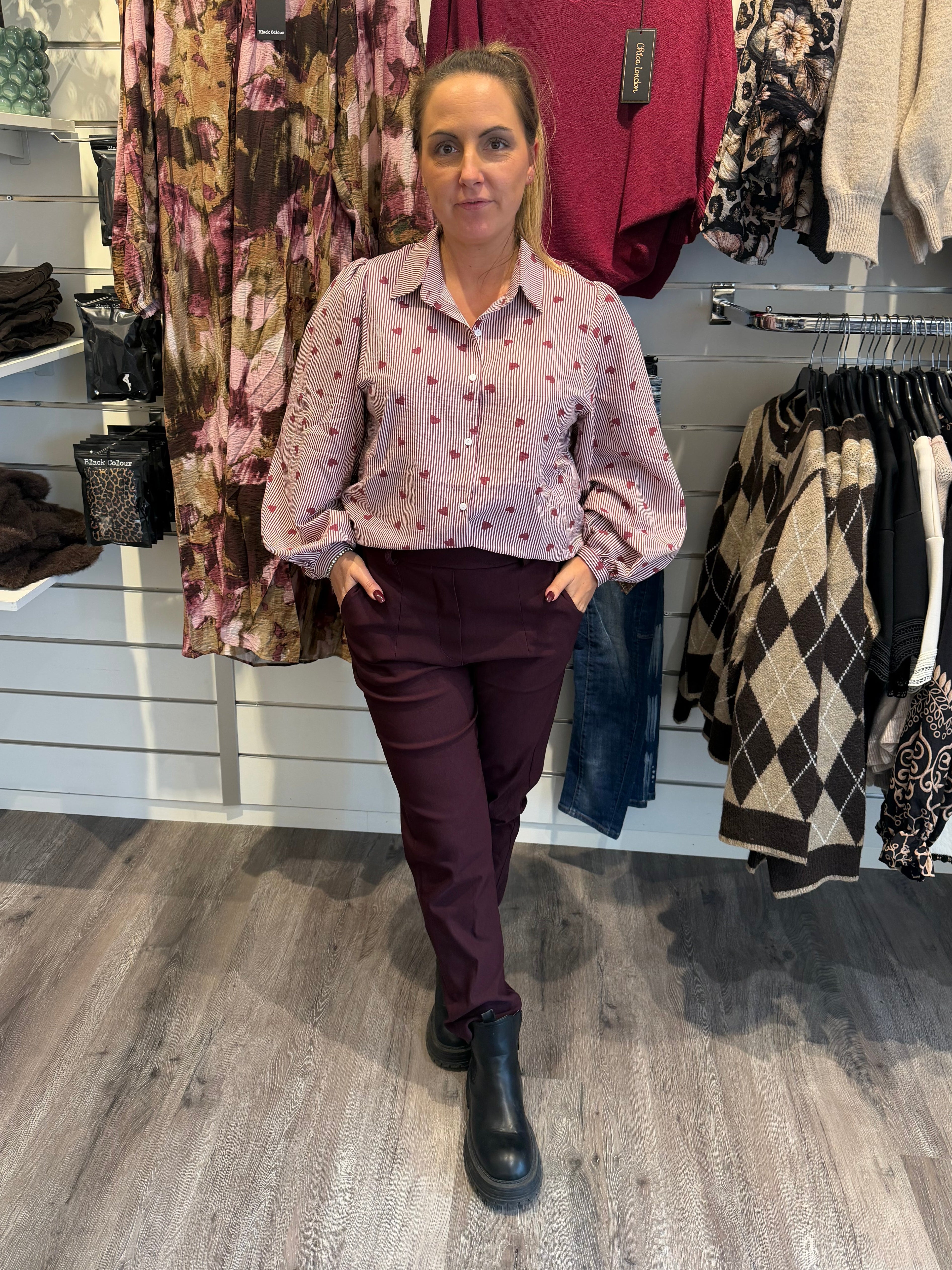 Uma Byxa med resår Bordeaux