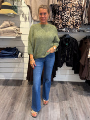 Mimmi stickad tröja Khaki