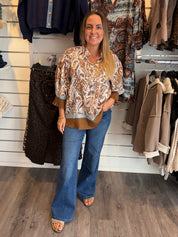 Melisande blus Camello