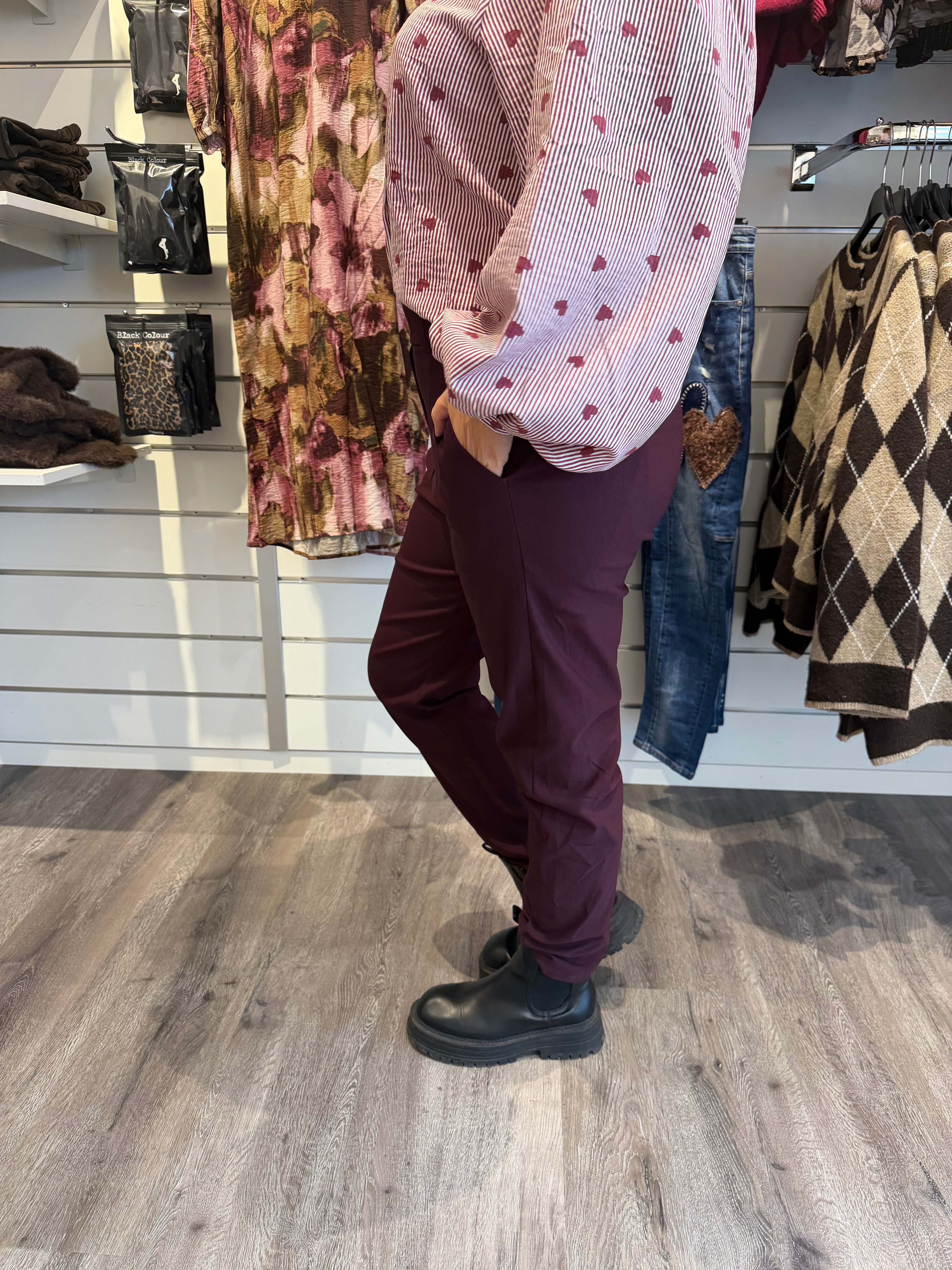 Uma Byxa med resår Bordeaux