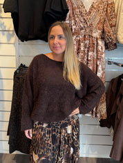 Anouk Stickad Tröja Choco
