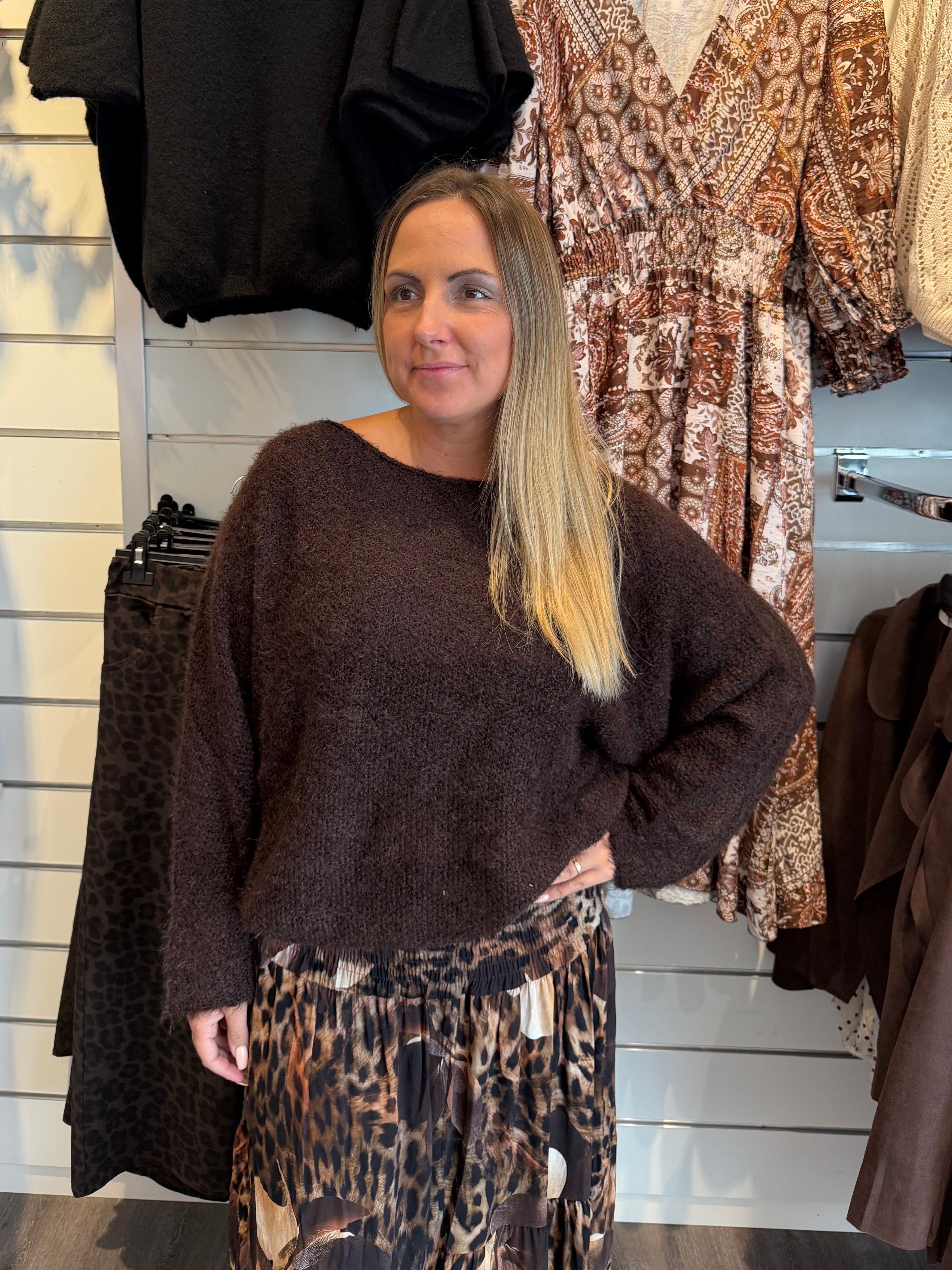 Anouk Stickad Tröja Choco