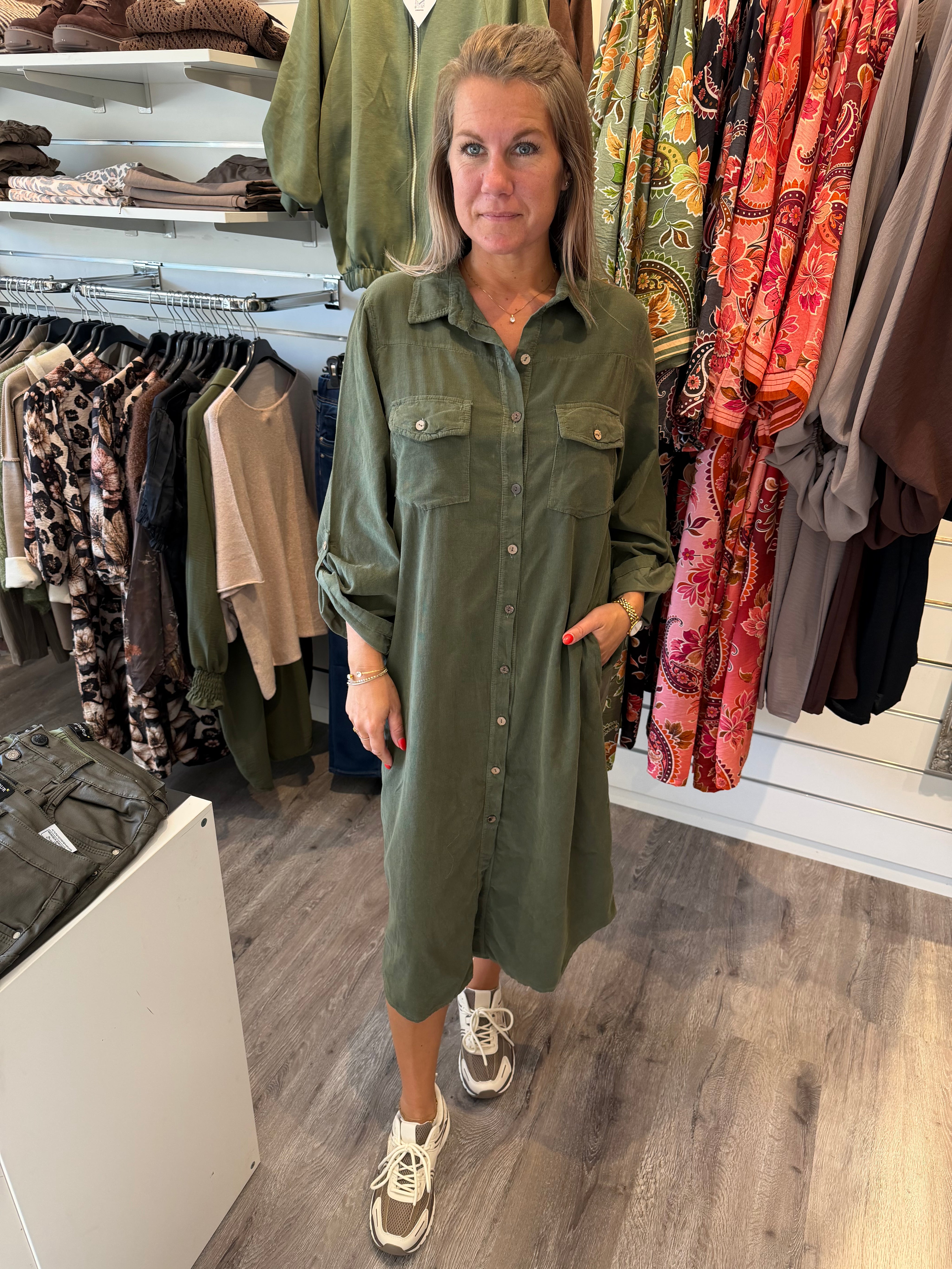 Solene Manchester Skjortklänning Khaki