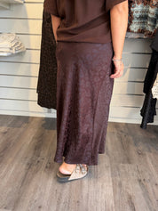 Nelly Satinkjol Leopard Coffee
