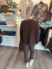 Aria Stickad tröja Copenhagen Choco