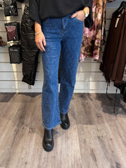 Foly Jeans Glitter wideleg FR621 denim