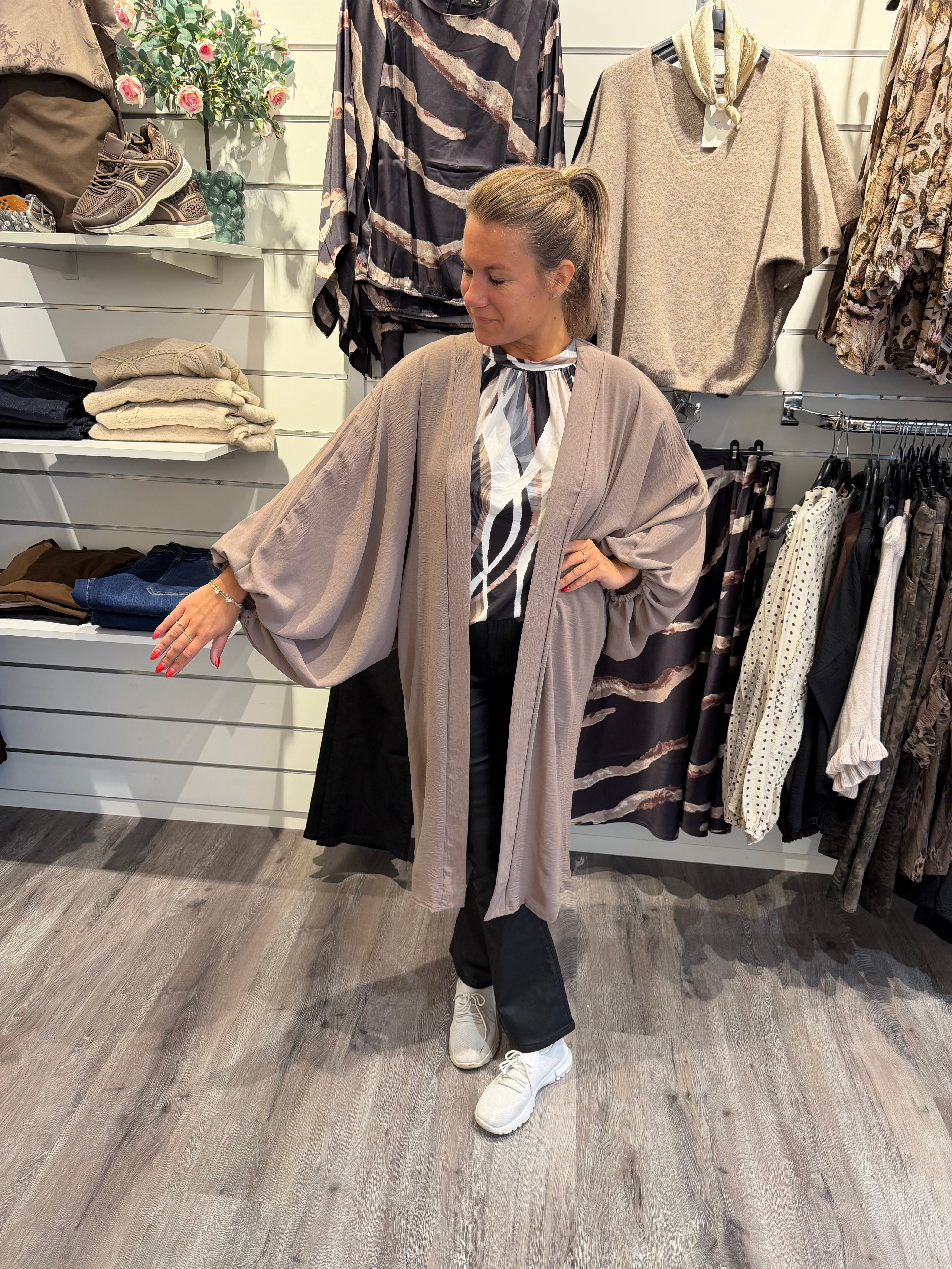 Wilma Cardigan ballong Taupe