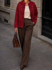 Justina mockaimitations jacka Bordo