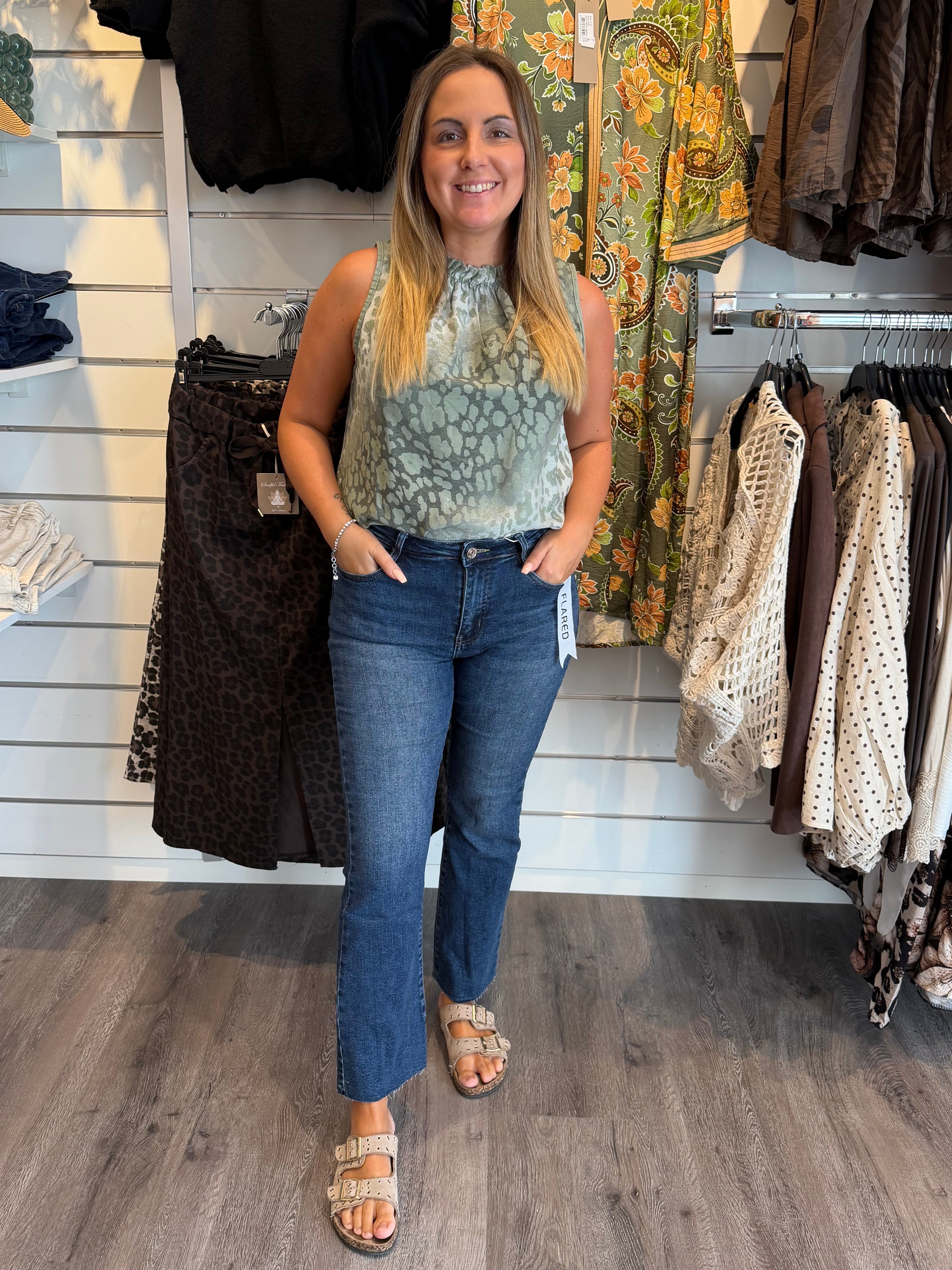 Jenna Jeans Flare Mörkdenim  Y6306Q