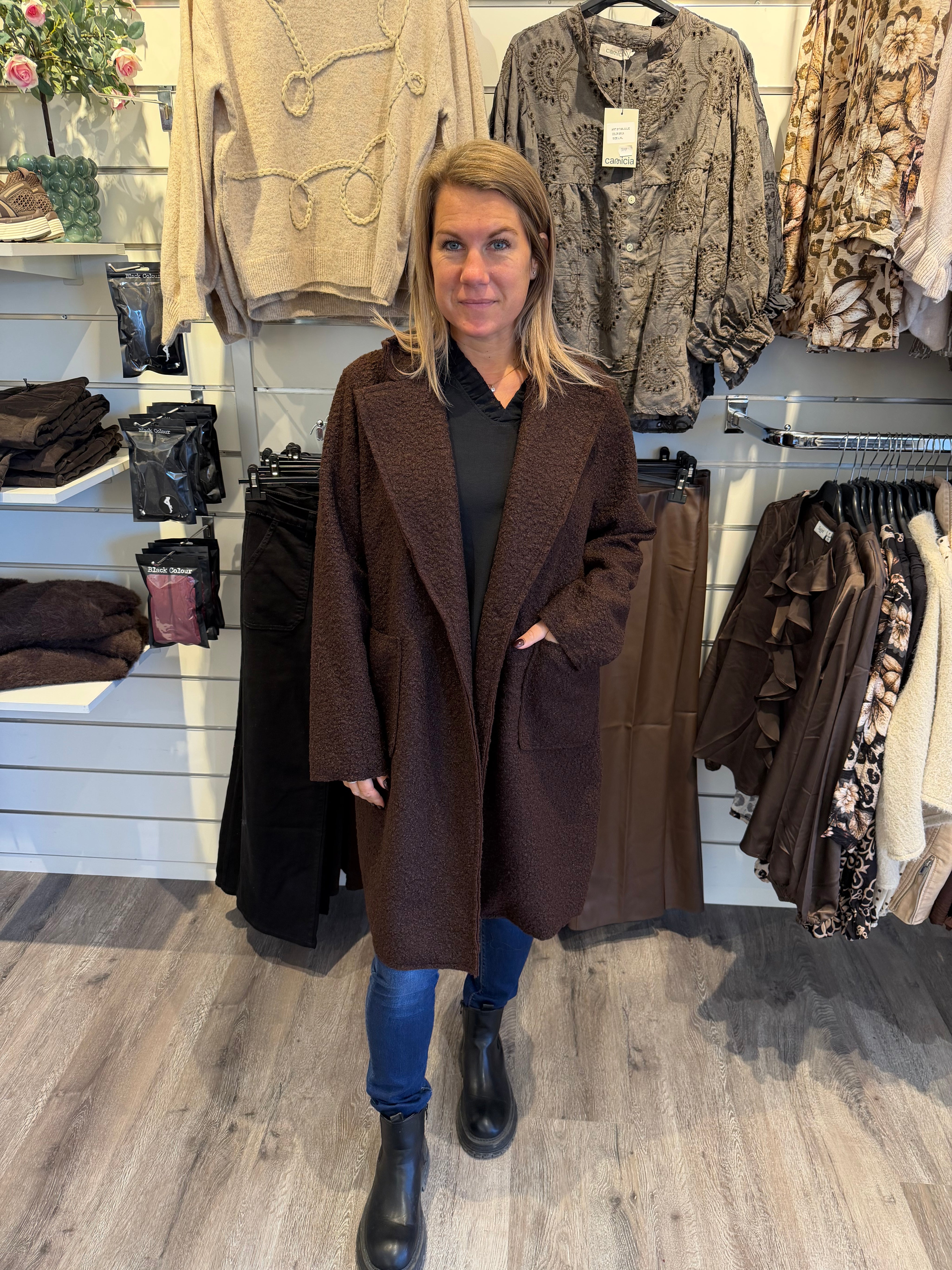 Zorina Teddyjacka Lång Coffee