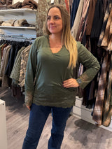 Melina Topp Spets Khaki