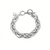Gemini Armband kedja silver A420-25 col02