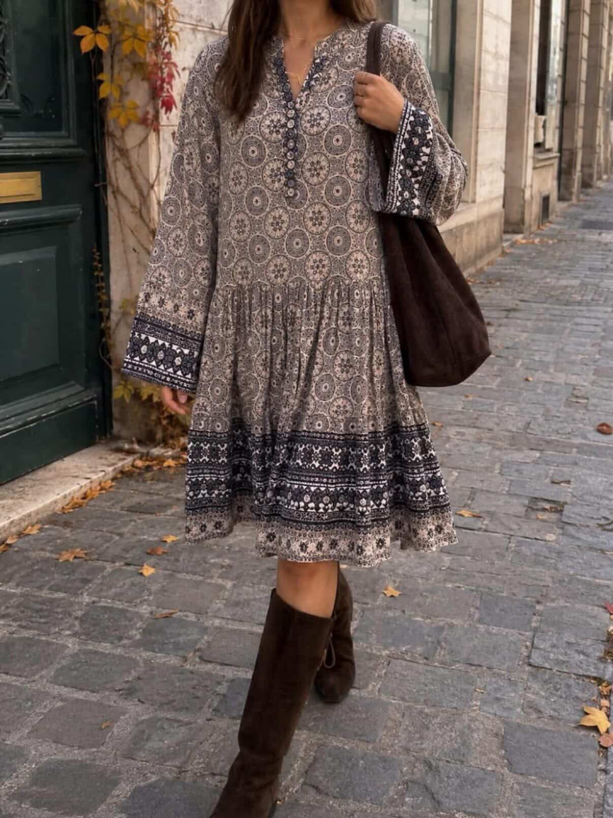 Enya Klänning Taupe