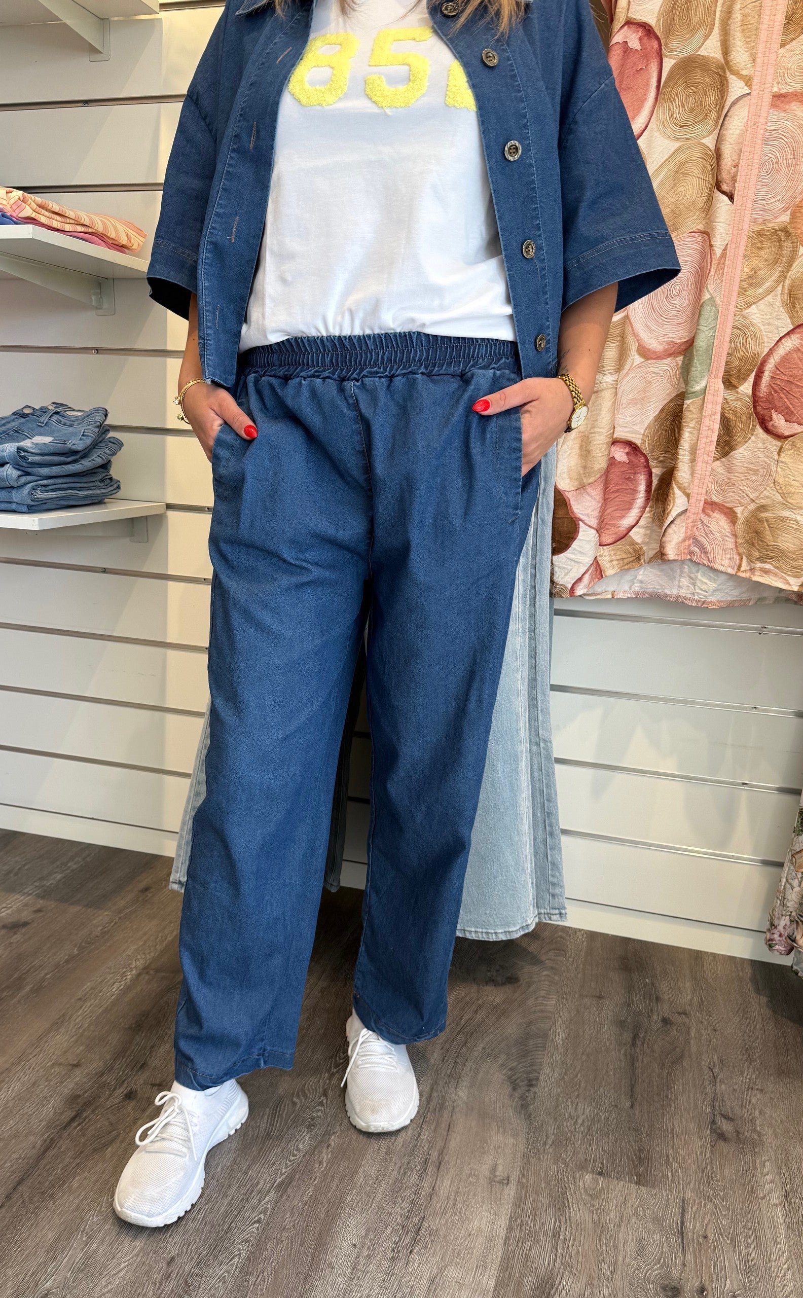 Adina Byxa med resår Denim