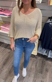 Agata  Stickad tröja  Beige