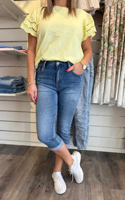 Alba  Trekvartsbyxor  Denim A1233-B-A-4