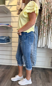 Alba  Trekvartsbyxor  Denim A1233-B-A-4