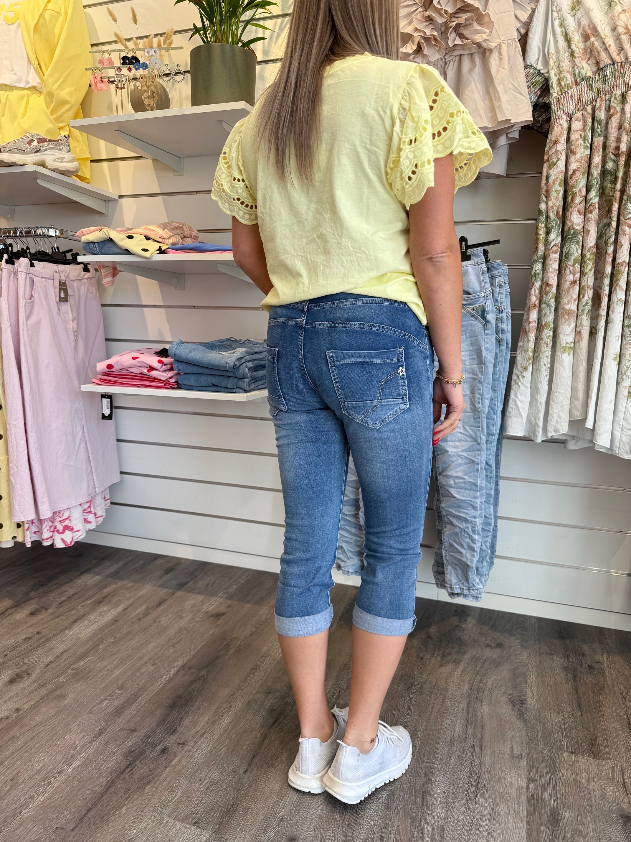 Alba  Trekvartsbyxor  Denim A1233-B-A-4