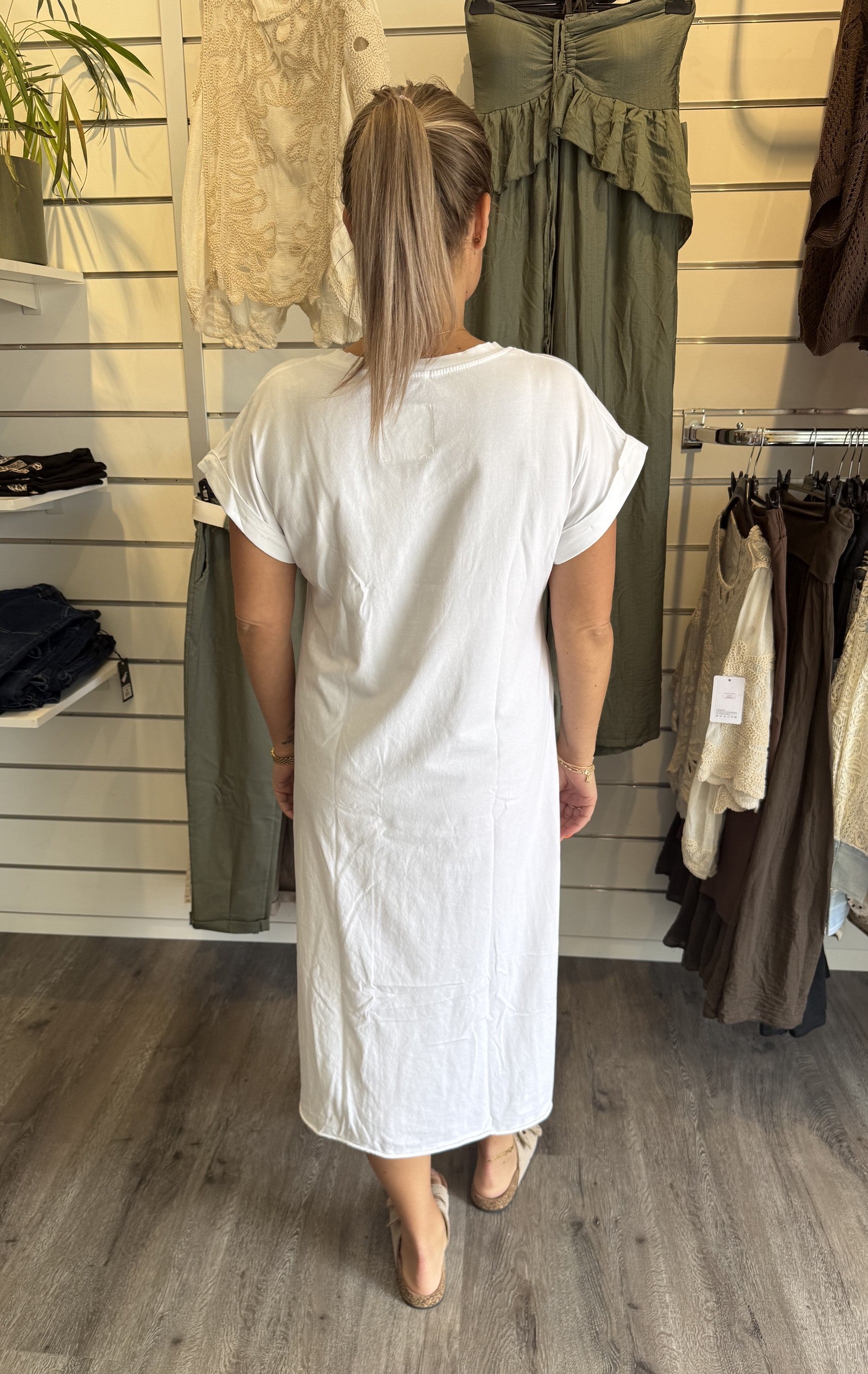 Amora bomullsklänning Vit