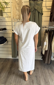 Amora bomullsklänning Vit