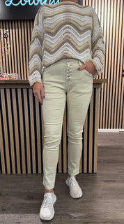 Ancii - Byxor med knappmix - Beige  - Nyhet