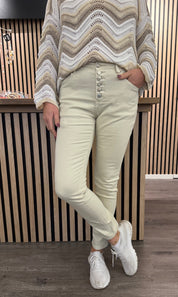Ancii - Byxor med knappmix - Beige  - Nyhet