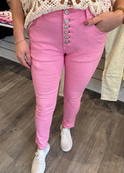 Ancii - Byxor med knappmix - Rosa