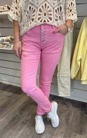 Ancii - Byxor med knappmix - Rosa
