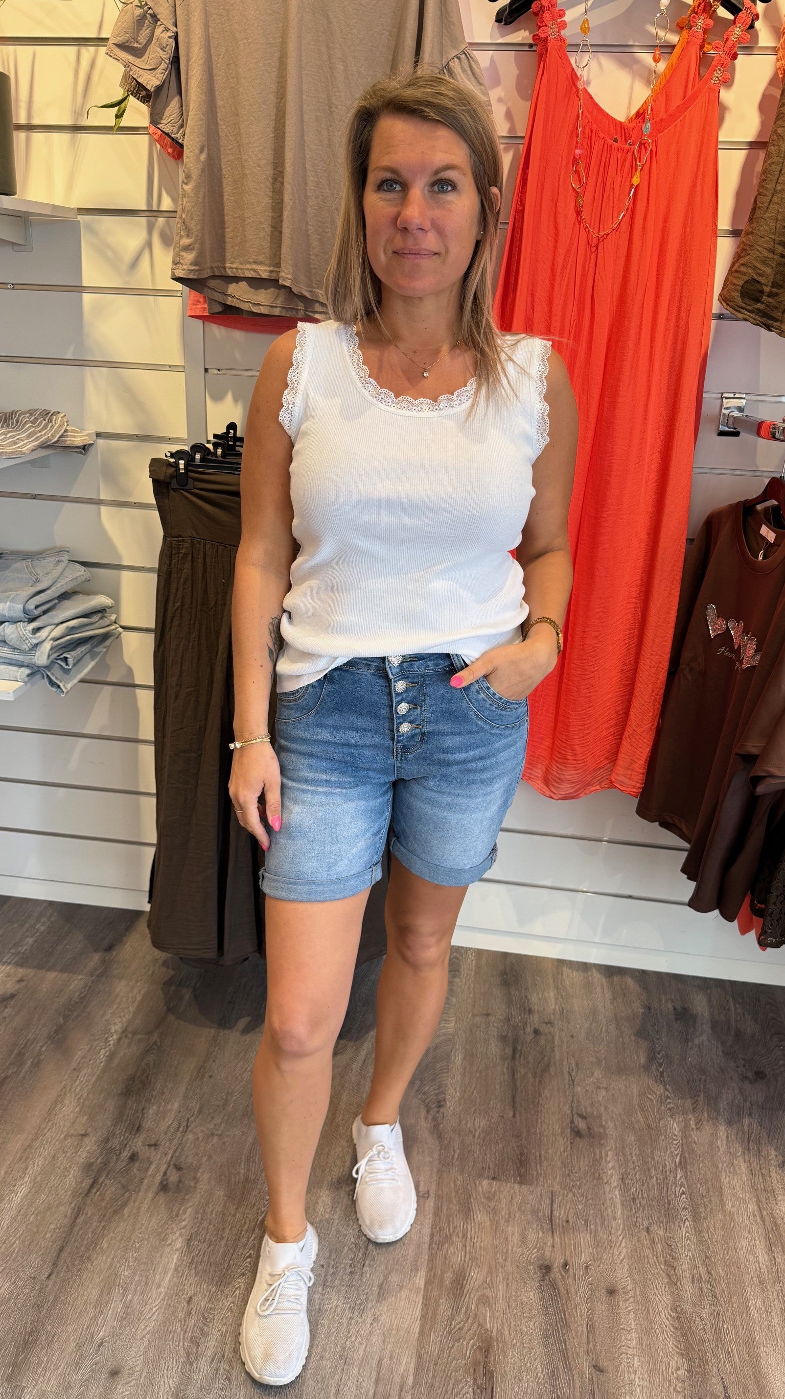 Angeline - Spetslinne - Vit