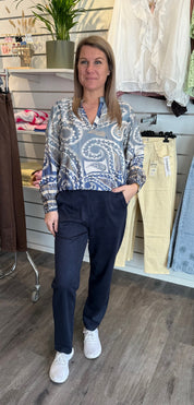 Annelise - Byxa med resår - Navy