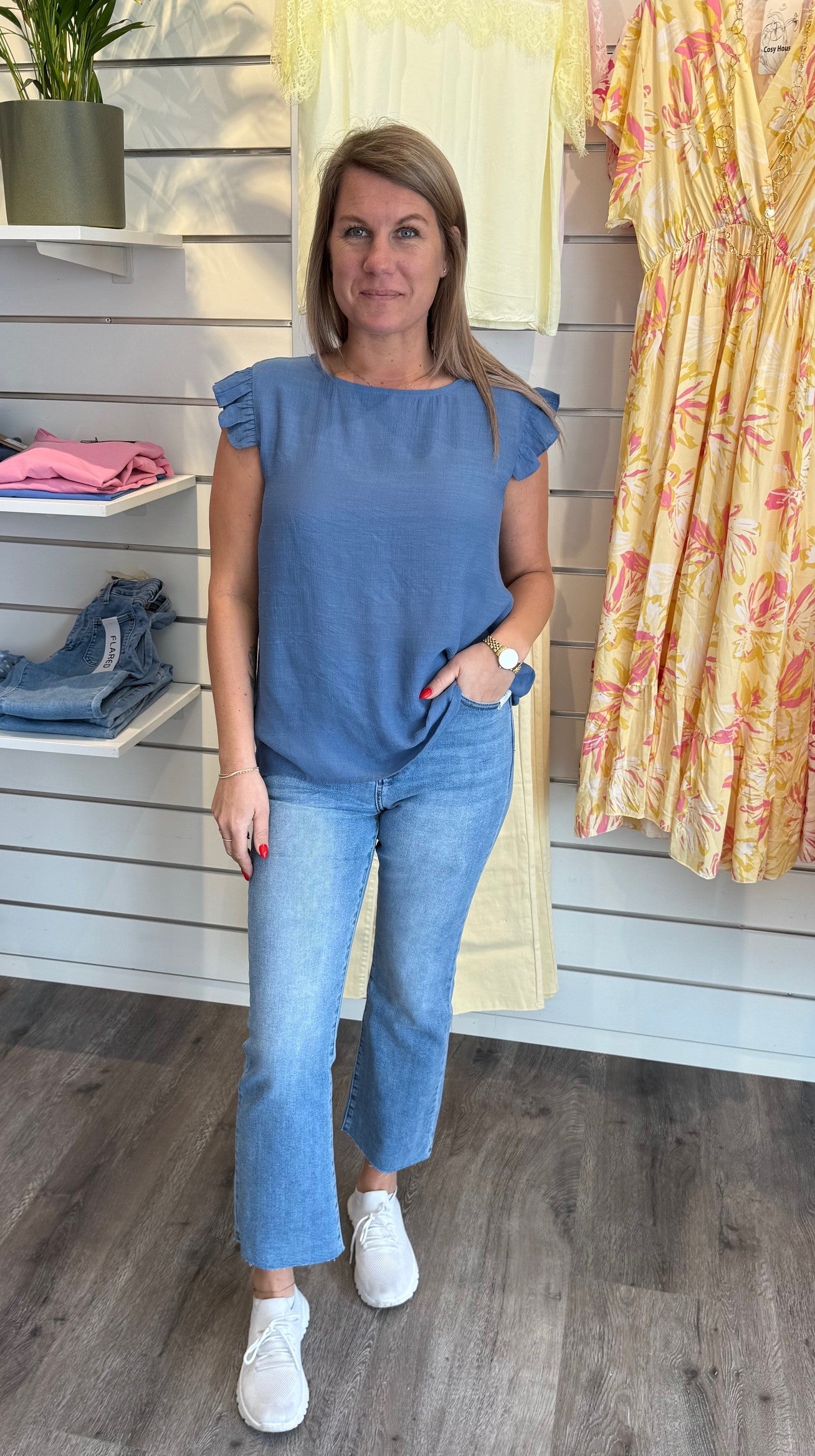 Aylin - Topp - Denimblå- Nyhet