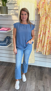 Aylin - Topp - Denimblå- Nyhet
