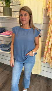 Aylin - Topp - Denimblå- Nyhet