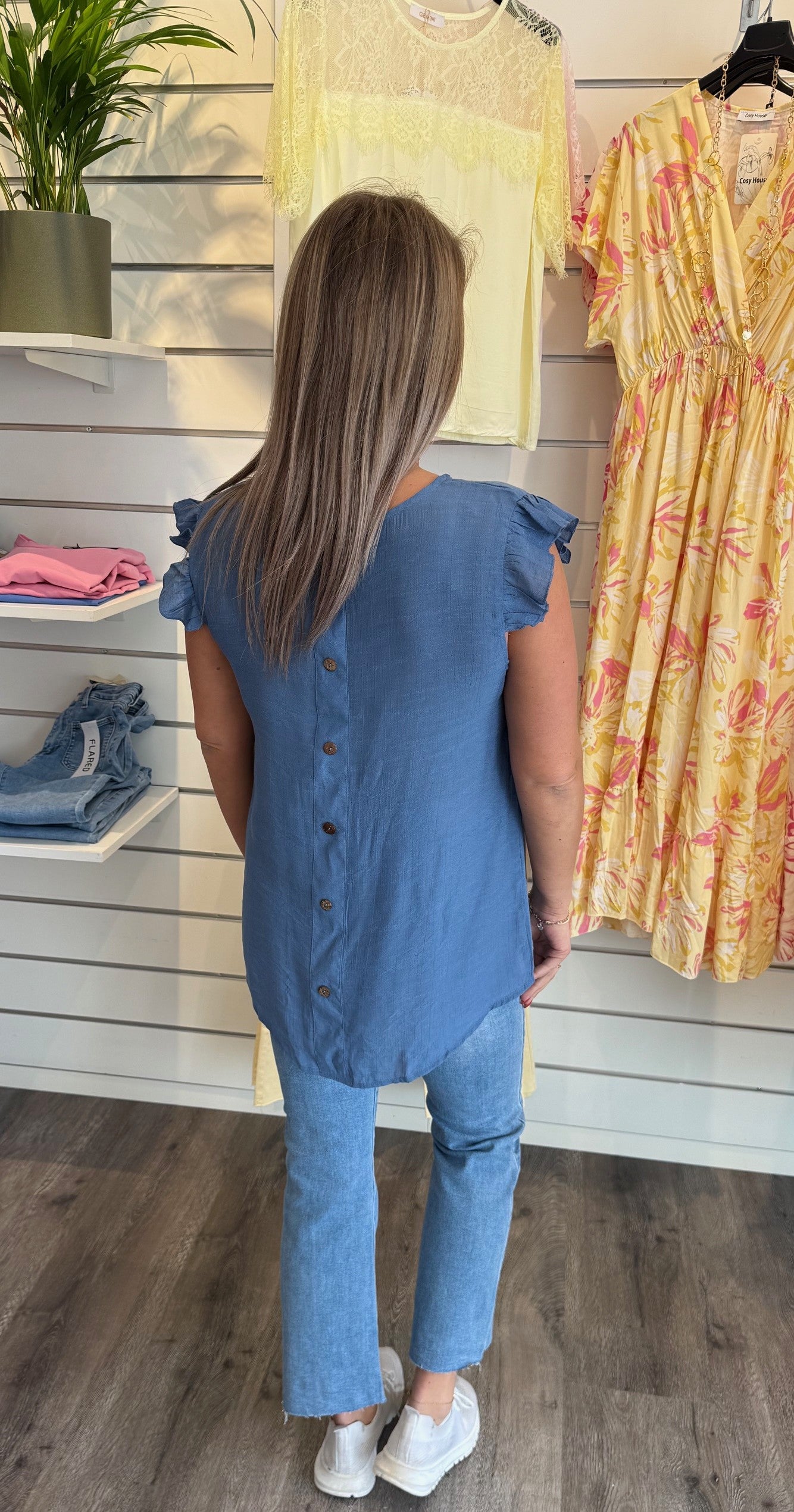 Aylin - Topp - Denimblå- Nyhet