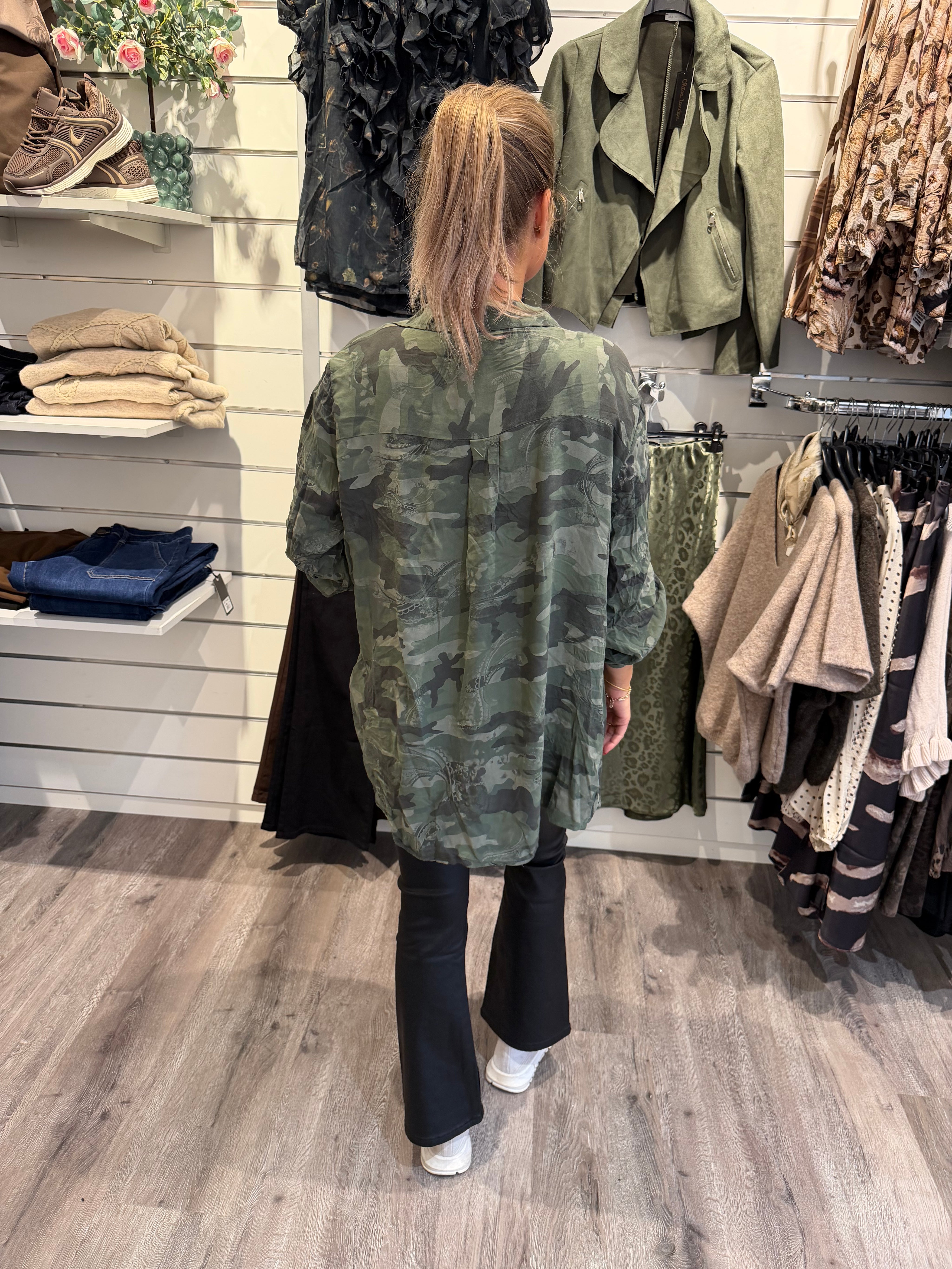 Oliva Skjorta Camo Khaki