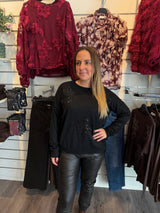 Carrie stickad tröja Svart