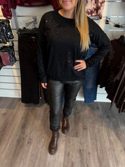 Carrie stickad tröja Svart
